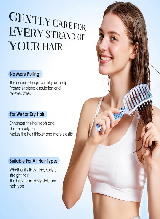 Bsisme Hair Brush for Women with Hair Clips, Professional Curved Vent Brush for Faster Blow Drying & Detangling, for Wet or Dry Curly, Thick, Fine Hair, Ideal Mothers Day, Birthday, Christmas Gift for Her - Image 3